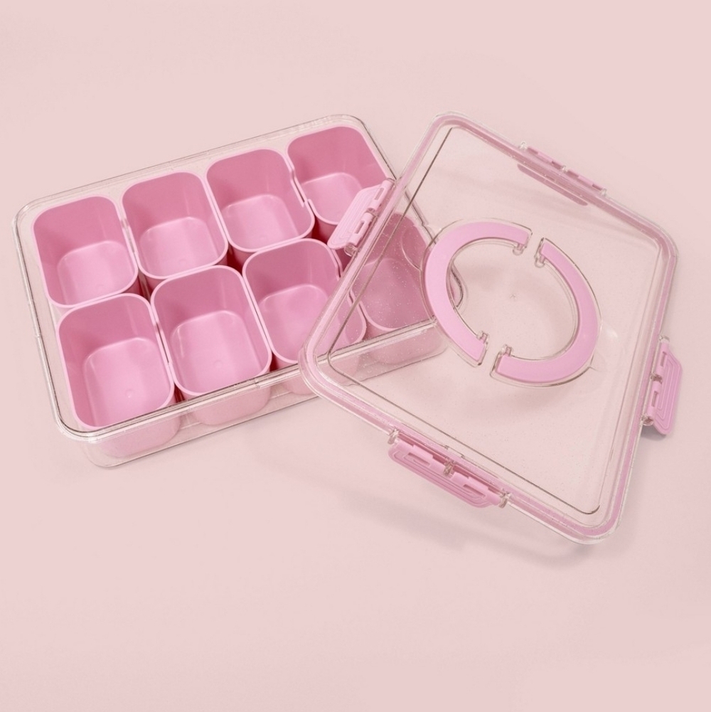 Cook With Color Sparkle Pink Snackle Box - Picture 3 of 5
